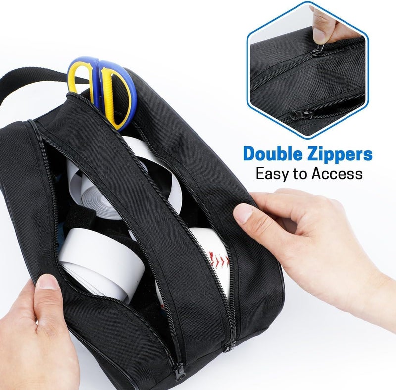 VISEMAN Hockey Accessory Bag - Water-Resistant Equipment Organizer for Tape, Wax, and Laces - Portable Toiletry Pouch with ID Window and Handle for Sports or Travel - Image 4